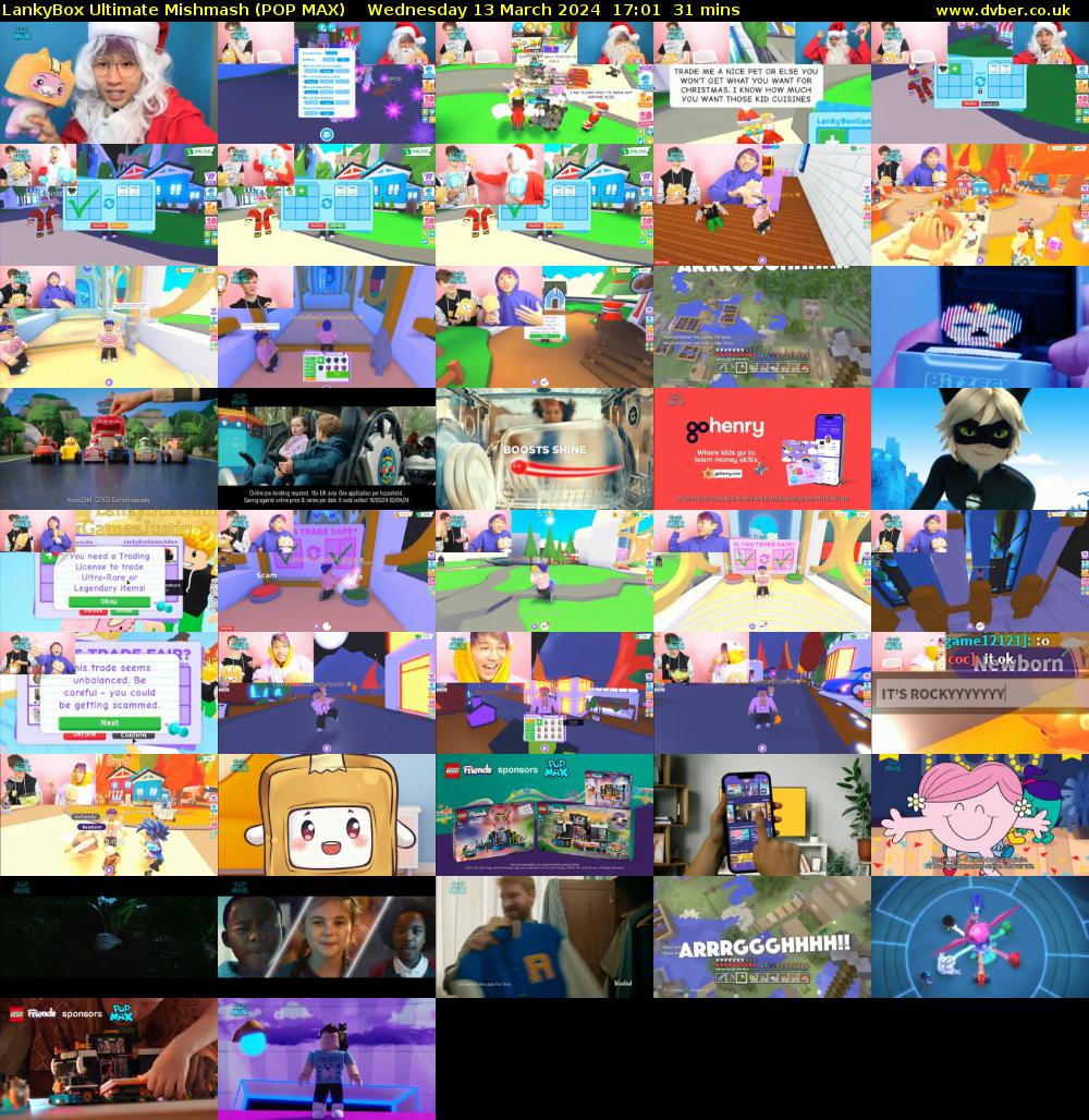 LankyBox Ultimate Mishmash (POP MAX) Wednesday 13 March 2024 17:01 - 17:32