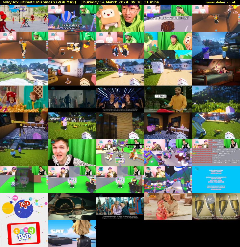 LankyBox Ultimate Mishmash (POP MAX) Thursday 14 March 2024 09:30 - 10:01