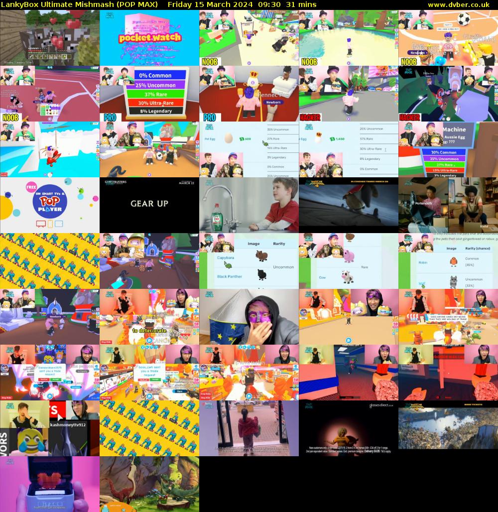 LankyBox Ultimate Mishmash (POP MAX) Friday 15 March 2024 09:30 - 10:01