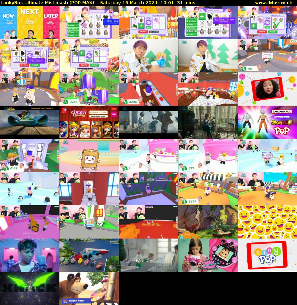 LankyBox Ultimate Mishmash (POP MAX) Saturday 16 March 2024 10:01 - 10:32