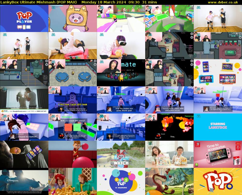 LankyBox Ultimate Mishmash (POP MAX) Monday 18 March 2024 09:30 - 10:01