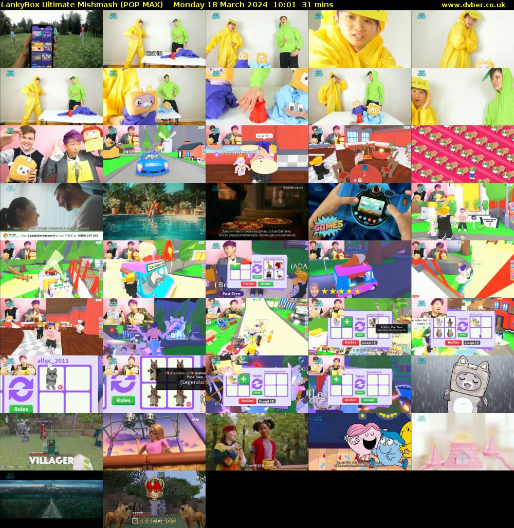 LankyBox Ultimate Mishmash (POP MAX) Monday 18 March 2024 10:01 - 10:32