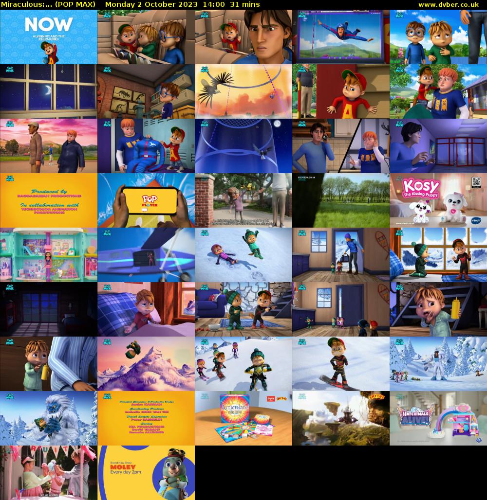 Miraculous:... (POP MAX) Monday 2 October 2023 14:00 - 14:31