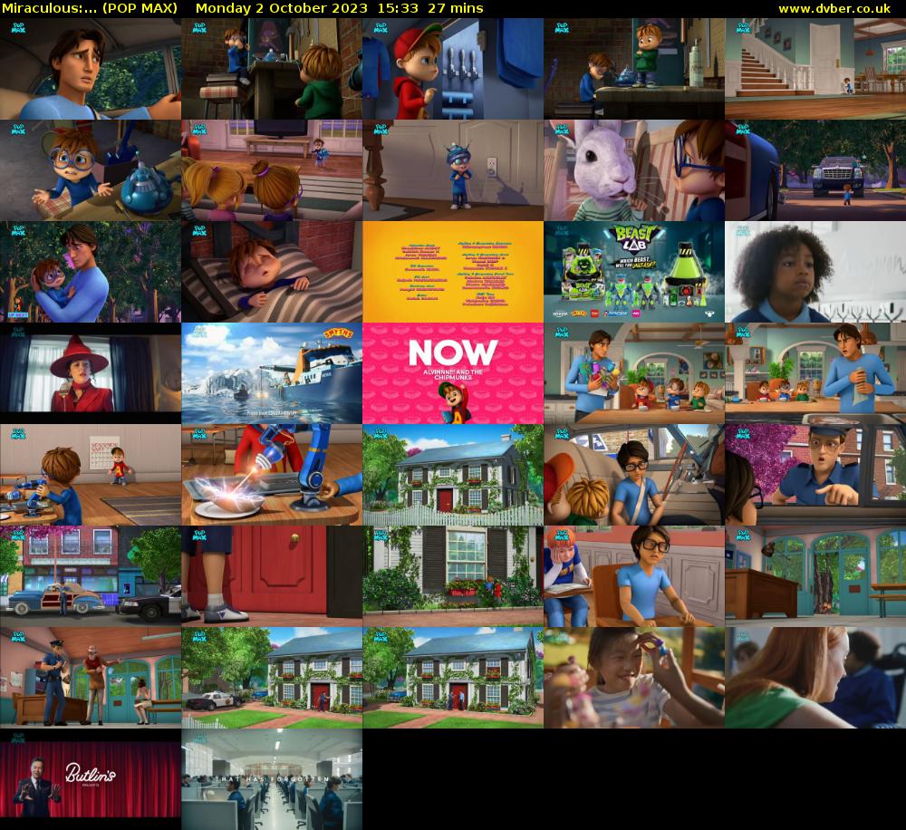 Miraculous:... (POP MAX) Monday 2 October 2023 15:33 - 16:00