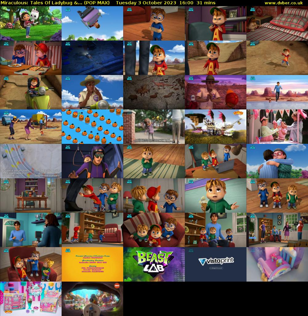 Miraculous: Tales Of Ladybug &... (POP MAX) Tuesday 3 October 2023 16:00 - 16:31