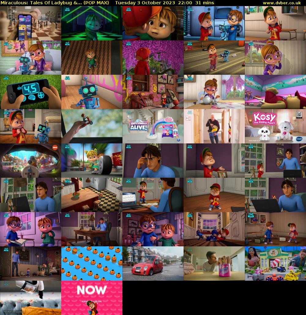 Miraculous: Tales Of Ladybug &... (POP MAX) Tuesday 3 October 2023 22:00 - 22:31