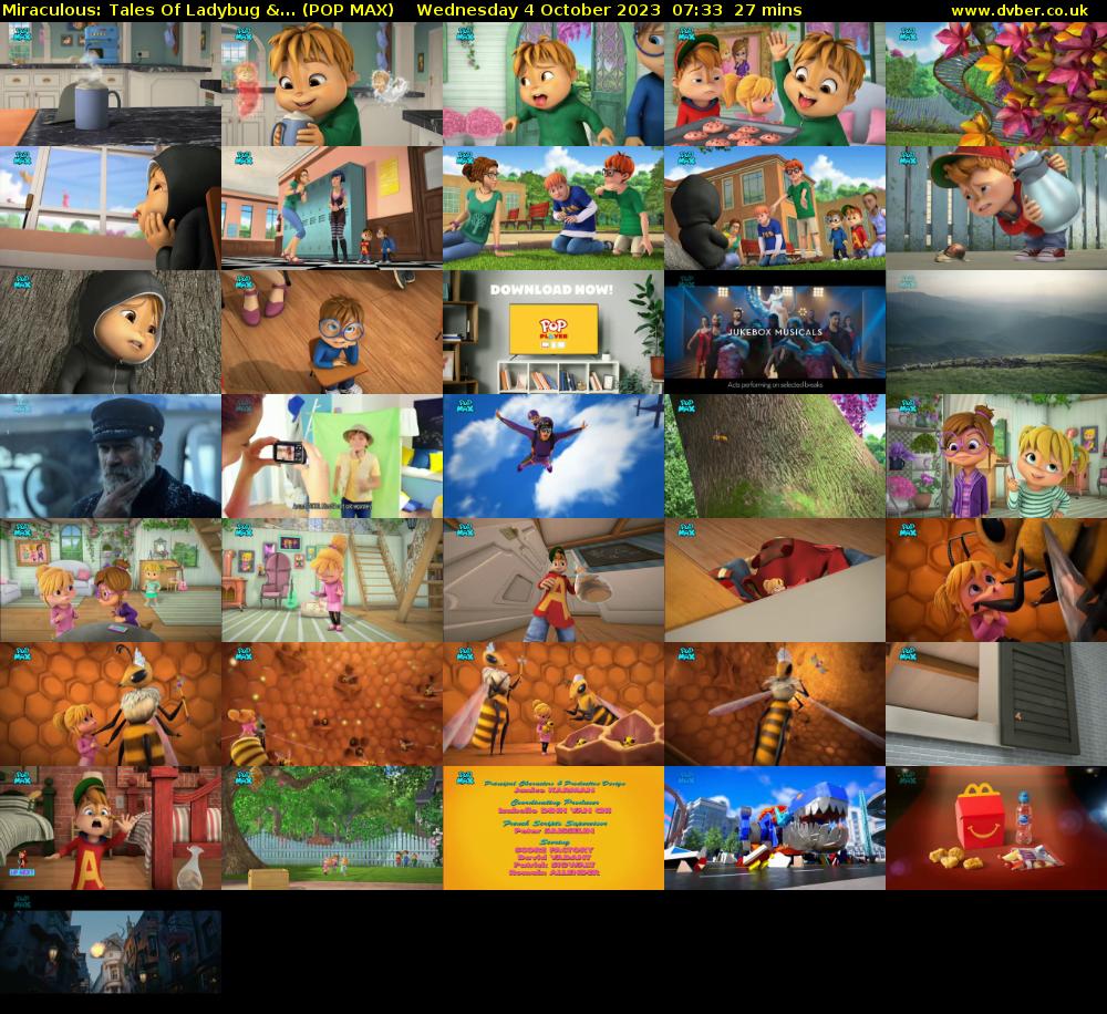 Miraculous: Tales Of Ladybug &... (POP MAX) Wednesday 4 October 2023 07:33 - 08:00
