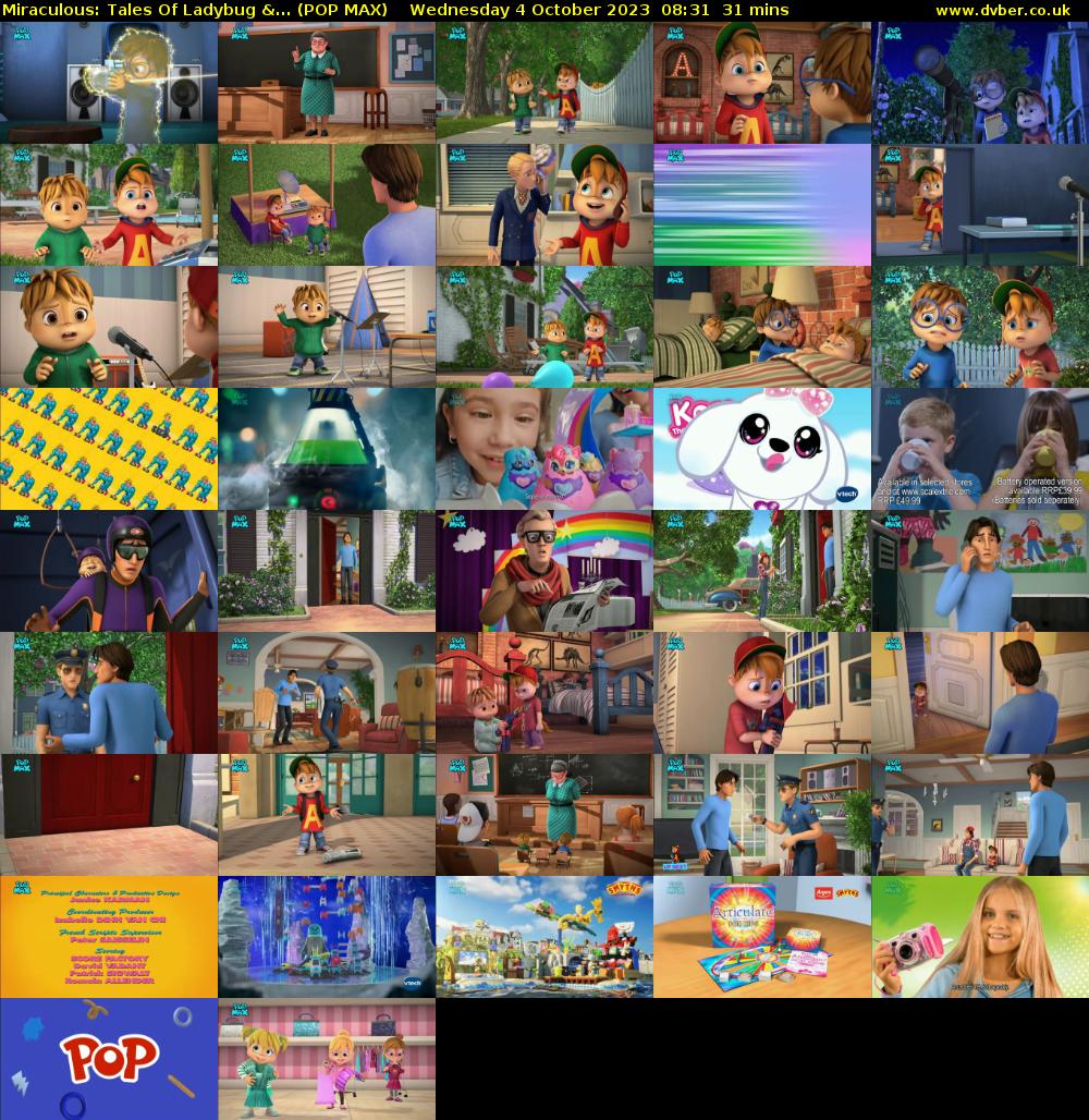 Miraculous: Tales Of Ladybug &... (POP MAX) Wednesday 4 October 2023 08:31 - 09:02