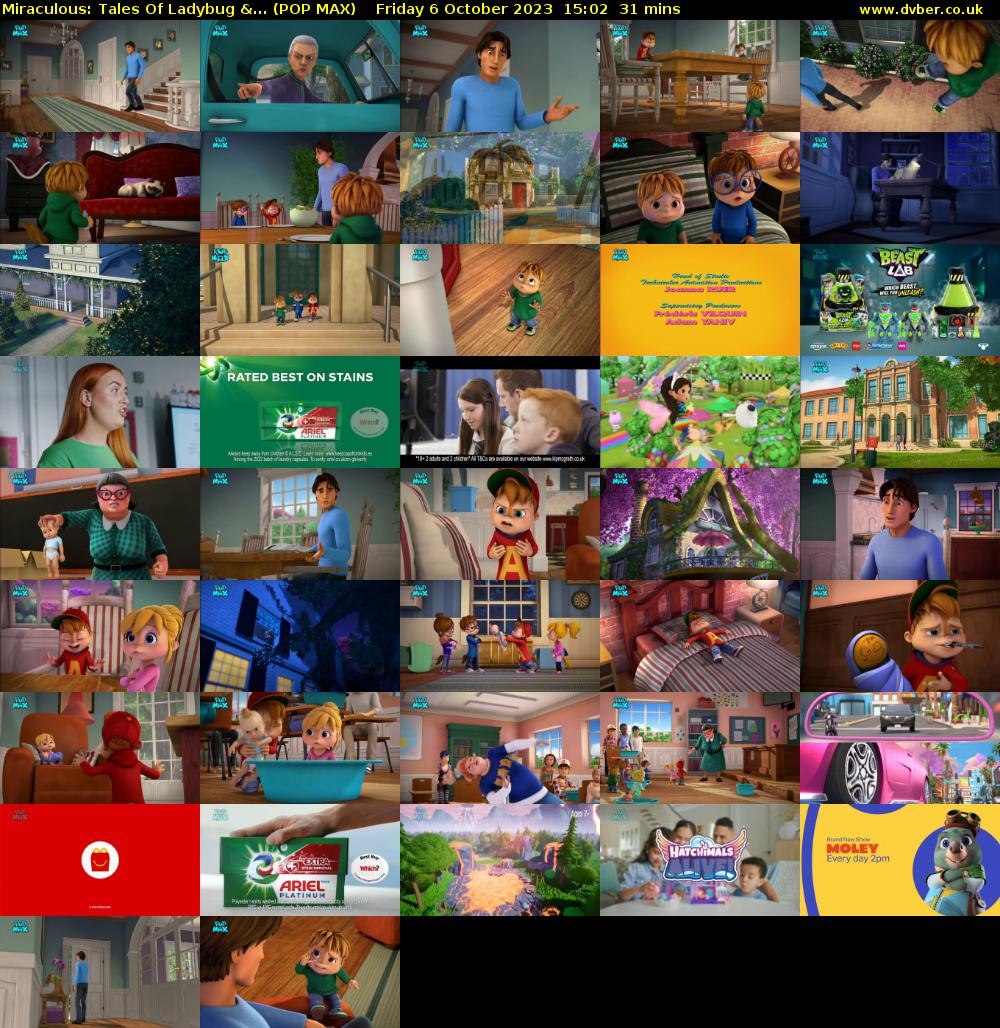 Miraculous: Tales Of Ladybug &... (POP MAX) Friday 6 October 2023 15:02 - 15:33