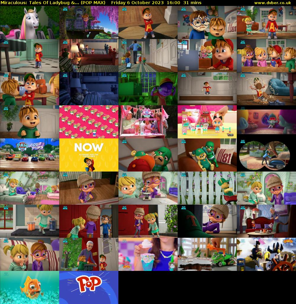 Miraculous: Tales Of Ladybug &... (POP MAX) Friday 6 October 2023 16:00 - 16:31