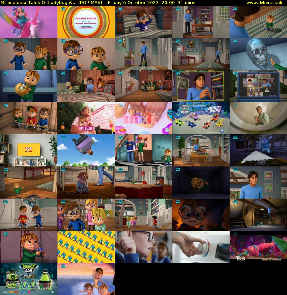 Miraculous: Tales Of Ladybug &... (POP MAX) Friday 6 October 2023 20:00 - 20:31