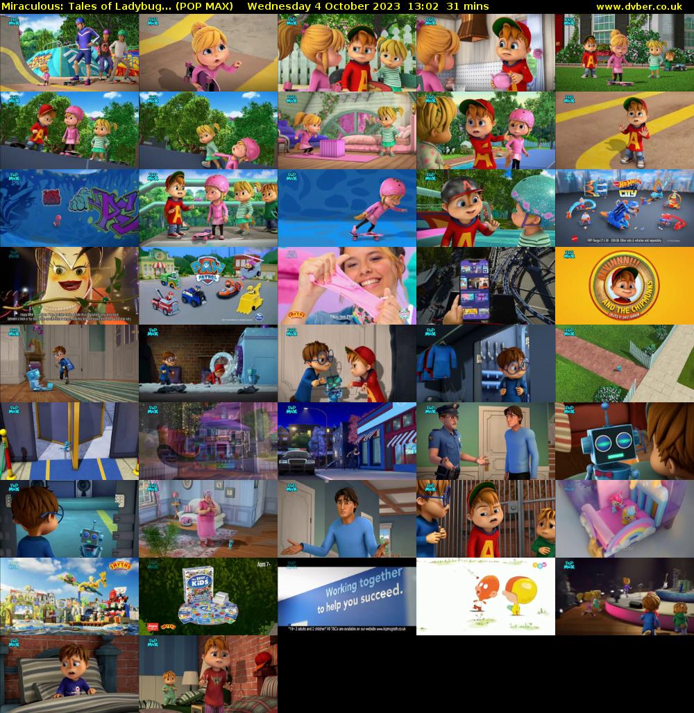 Miraculous: Tales of Ladybug... (POP MAX) Wednesday 4 October 2023 13:02 - 13:33
