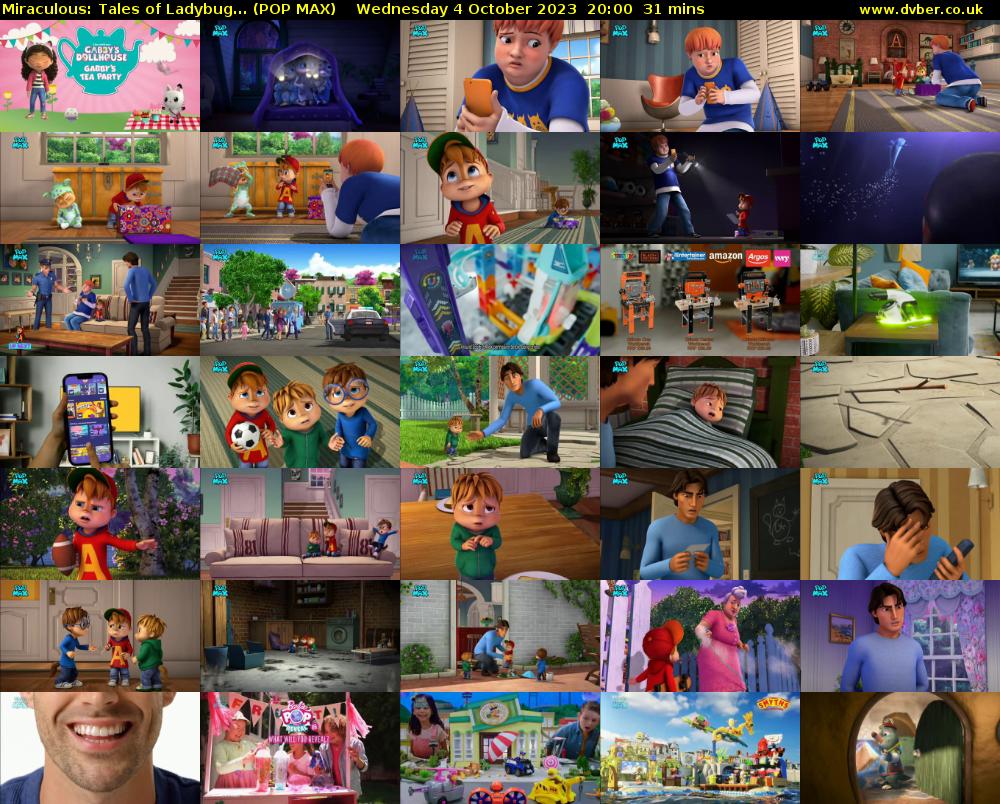 Miraculous: Tales of Ladybug... (POP MAX) Wednesday 4 October 2023 20:00 - 20:31