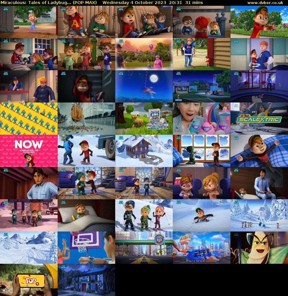 Miraculous: Tales of Ladybug... (POP MAX) Wednesday 4 October 2023 20:31 - 21:02