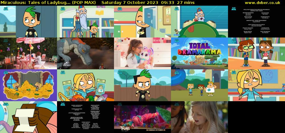 Miraculous: Tales of Ladybug... (POP MAX) Saturday 7 October 2023 09:33 - 10:00