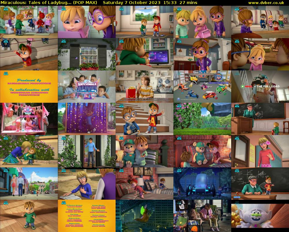 Miraculous: Tales of Ladybug... (POP MAX) Saturday 7 October 2023 15:33 - 16:00