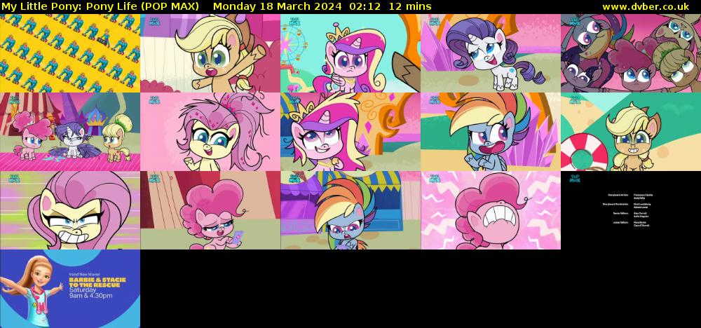 My Little Pony: Pony Life (POP MAX) Monday 18 March 2024 02:12 - 02:24
