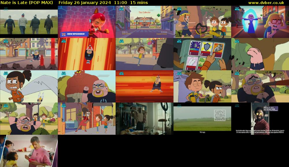 Nate is Late (POP MAX) Friday 26 January 2024 11:00 - 11:15