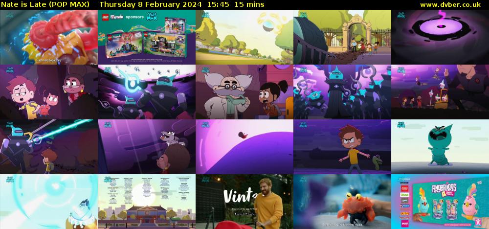 Nate is Late (POP MAX) Thursday 8 February 2024 15:45 - 16:00