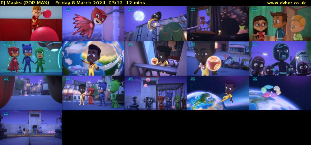 PJ Masks (POP MAX) Friday 8 March 2024 03:12 - 03:24