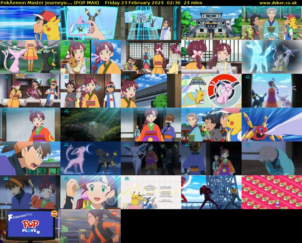 PokÂemon Master Journeys:... (POP MAX) Friday 23 February 2024 02:36 - 03:00