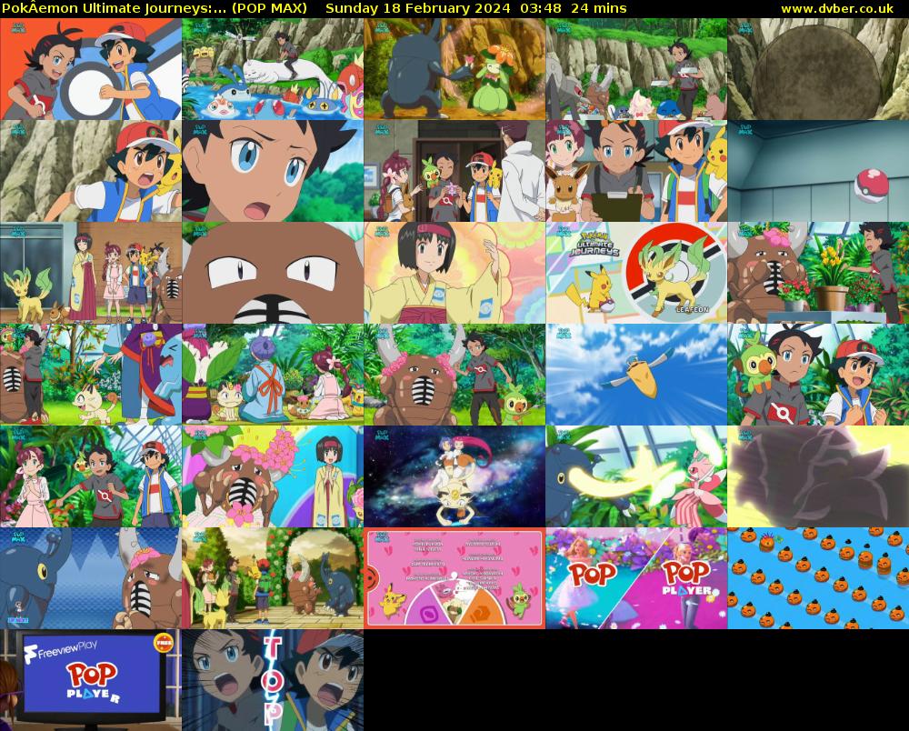 PokÂemon Ultimate Journeys:... (POP MAX) Sunday 18 February 2024 03:48 - 04:12