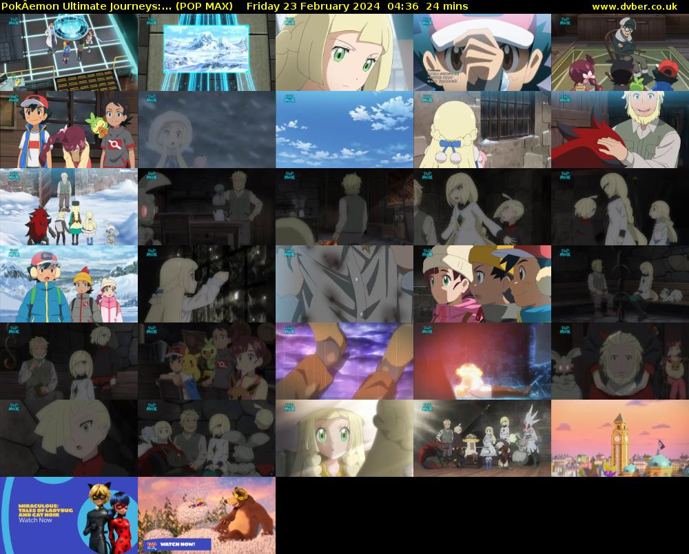 PokÂemon Ultimate Journeys:... (POP MAX) Friday 23 February 2024 04:36 - 05:00