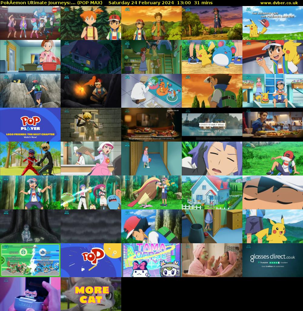 PokÂemon Ultimate Journeys:... (POP MAX) Saturday 24 February 2024 13:00 - 13:31
