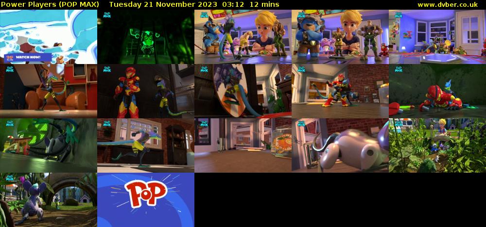 Power Players (POP MAX) Tuesday 21 November 2023 03:12 - 03:24