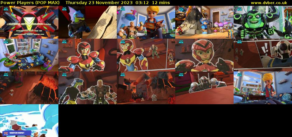Power Players (POP MAX) Thursday 23 November 2023 03:12 - 03:24