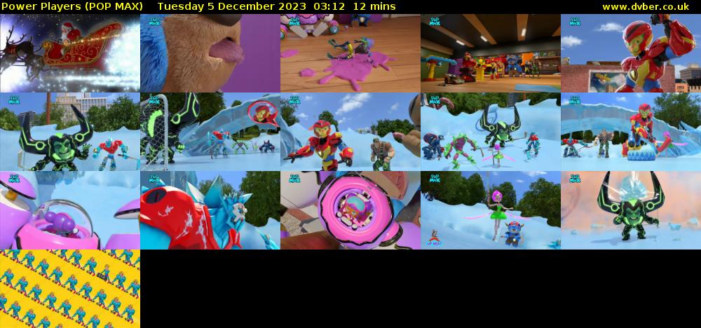 Power Players (POP MAX) Tuesday 5 December 2023 03:12 - 03:24