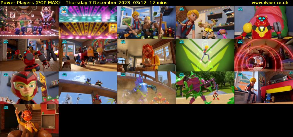 Power Players (POP MAX) Thursday 7 December 2023 03:12 - 03:24