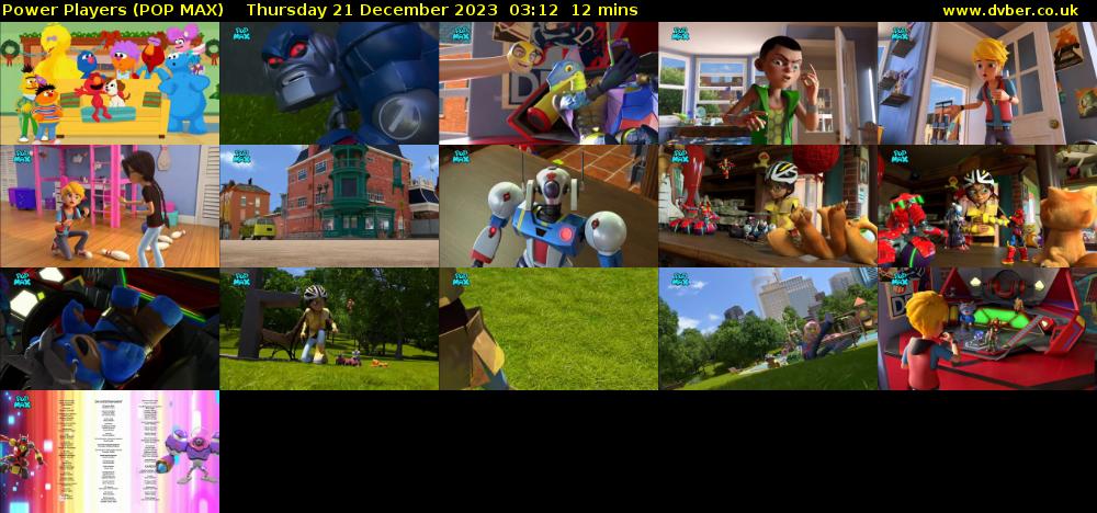 Power Players (POP MAX) Thursday 21 December 2023 03:12 - 03:24