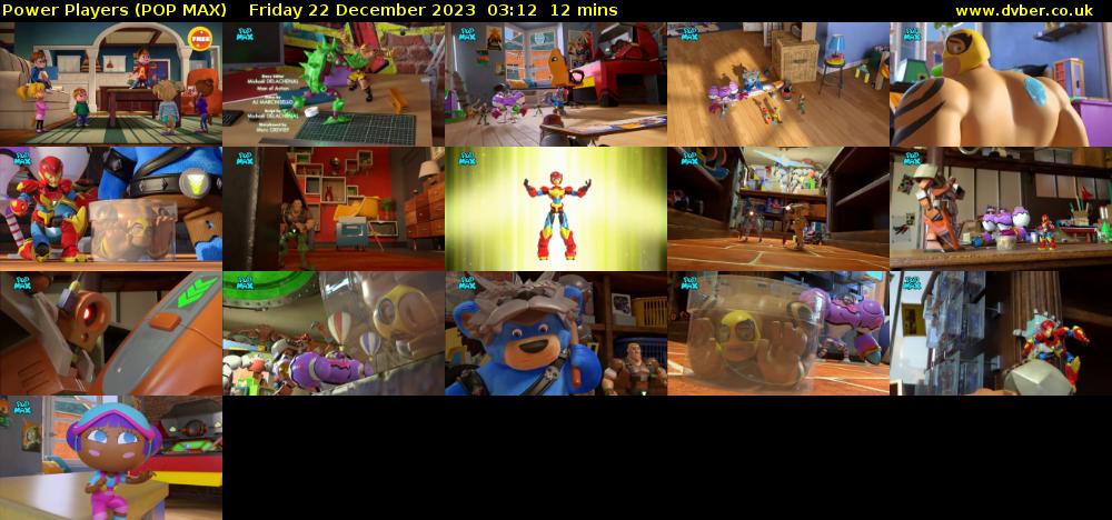Power Players (POP MAX) Friday 22 December 2023 03:12 - 03:24