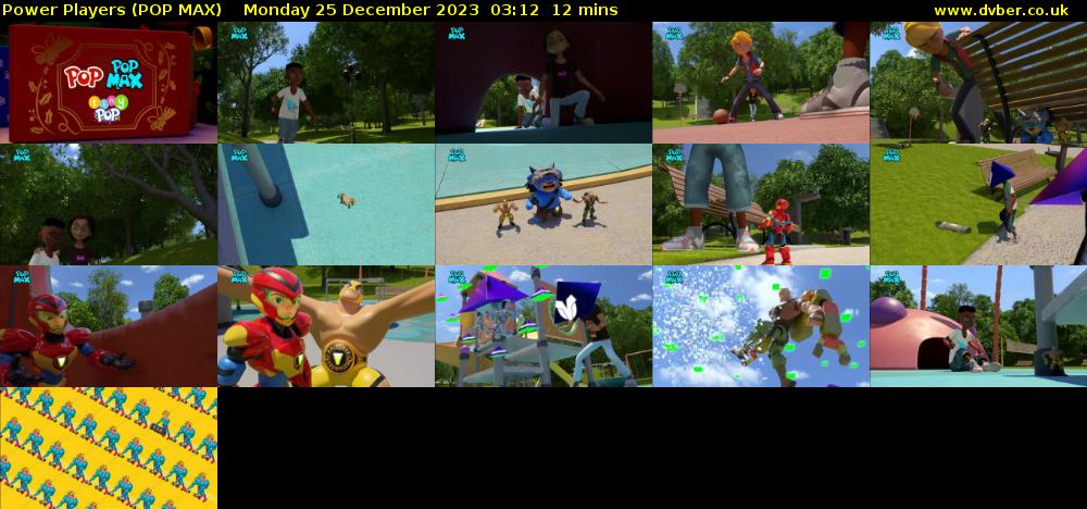 Power Players (POP MAX) Monday 25 December 2023 03:12 - 03:24