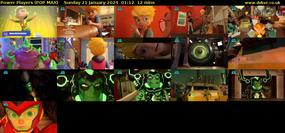 Power Players (POP MAX) Sunday 21 January 2024 01:12 - 01:24