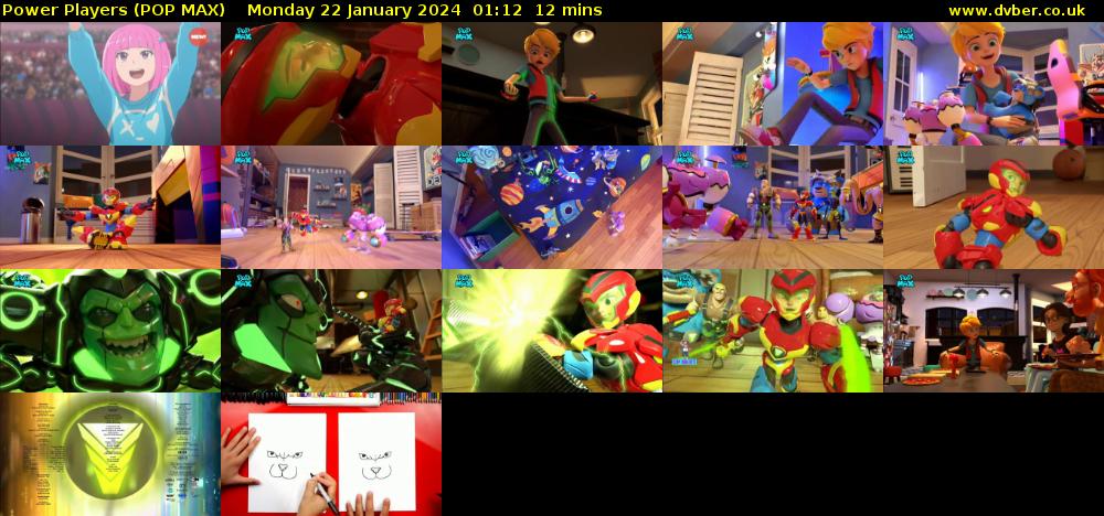 Power Players (POP MAX) Monday 22 January 2024 01:12 - 01:24