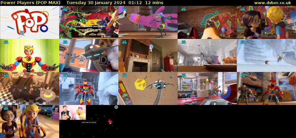 Power Players (POP MAX) Tuesday 30 January 2024 01:12 - 01:24