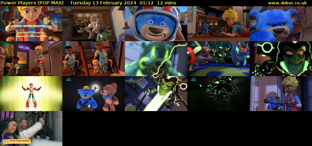 Power Players (POP MAX) Tuesday 13 February 2024 01:12 - 01:24