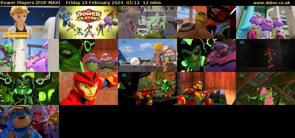 Power Players (POP MAX) Friday 16 February 2024 01:12 - 01:24