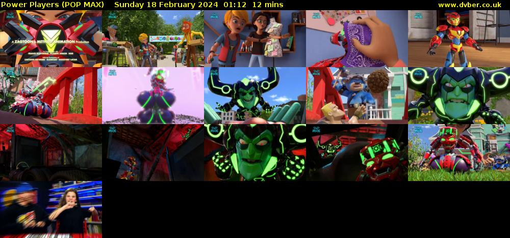Power Players (POP MAX) Sunday 18 February 2024 01:12 - 01:24
