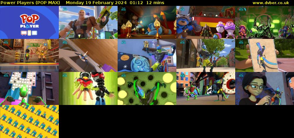 Power Players (POP MAX) Monday 19 February 2024 01:12 - 01:24