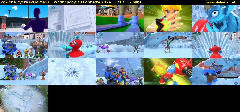 Power Players (POP MAX) Wednesday 28 February 2024 01:12 - 01:24