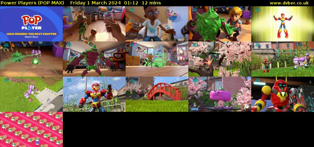 Power Players (POP MAX) Friday 1 March 2024 01:12 - 01:24