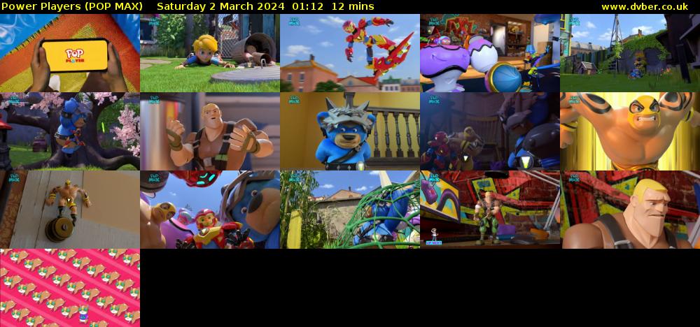Power Players (POP MAX) Saturday 2 March 2024 01:12 - 01:24