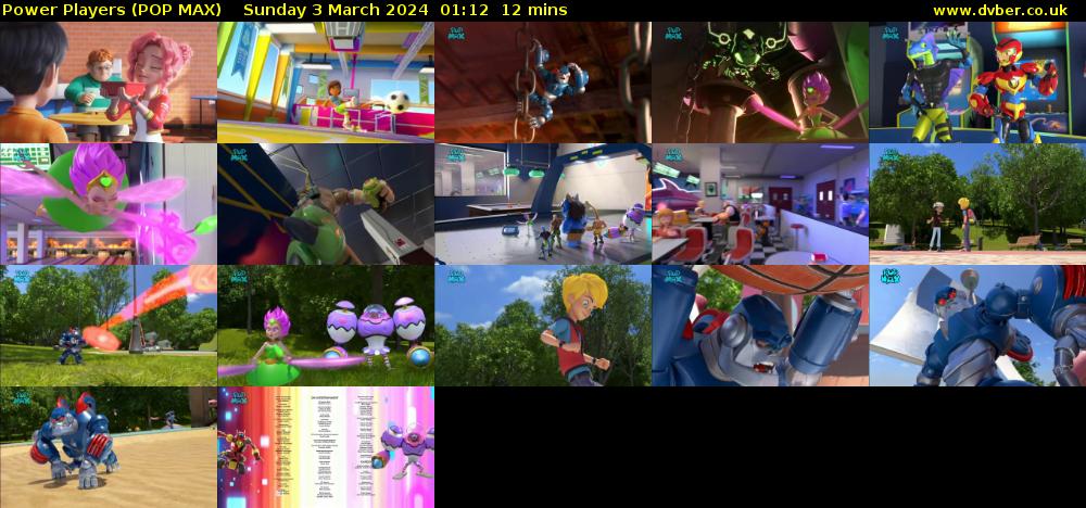 Power Players (POP MAX) Sunday 3 March 2024 01:12 - 01:24