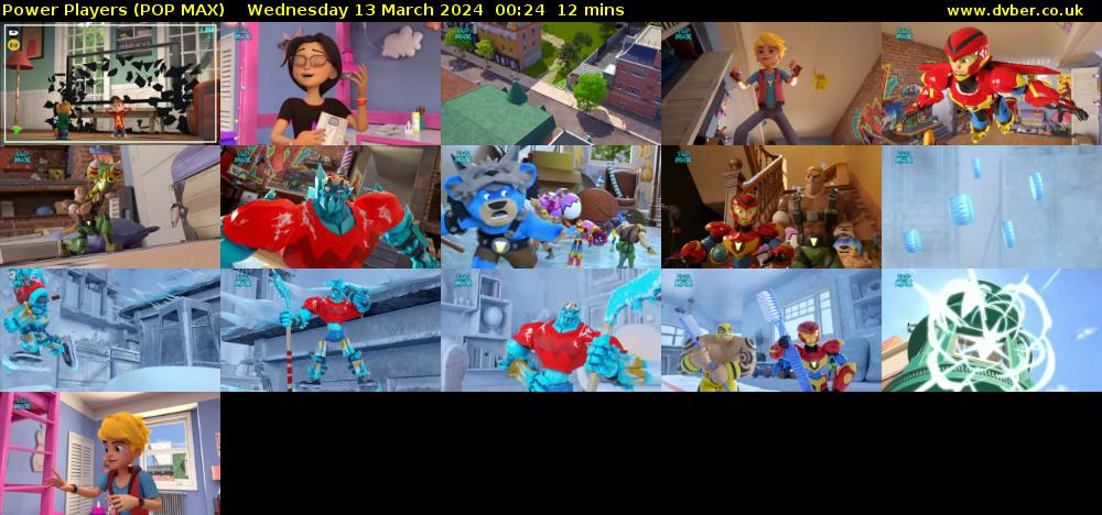 Power Players (POP MAX) Wednesday 13 March 2024 00:24 - 00:36