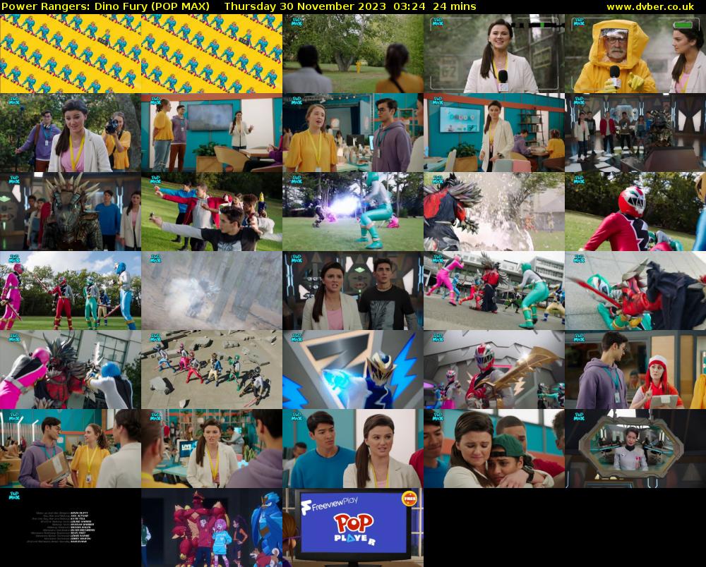Power Rangers: Dino Fury (POP MAX) Thursday 30 November 2023 03:24 - 03:48