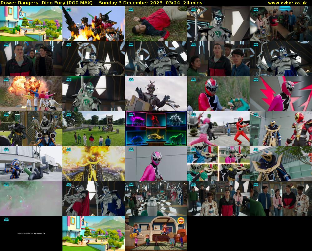Power Rangers: Dino Fury (POP MAX) Sunday 3 December 2023 03:24 - 03:48