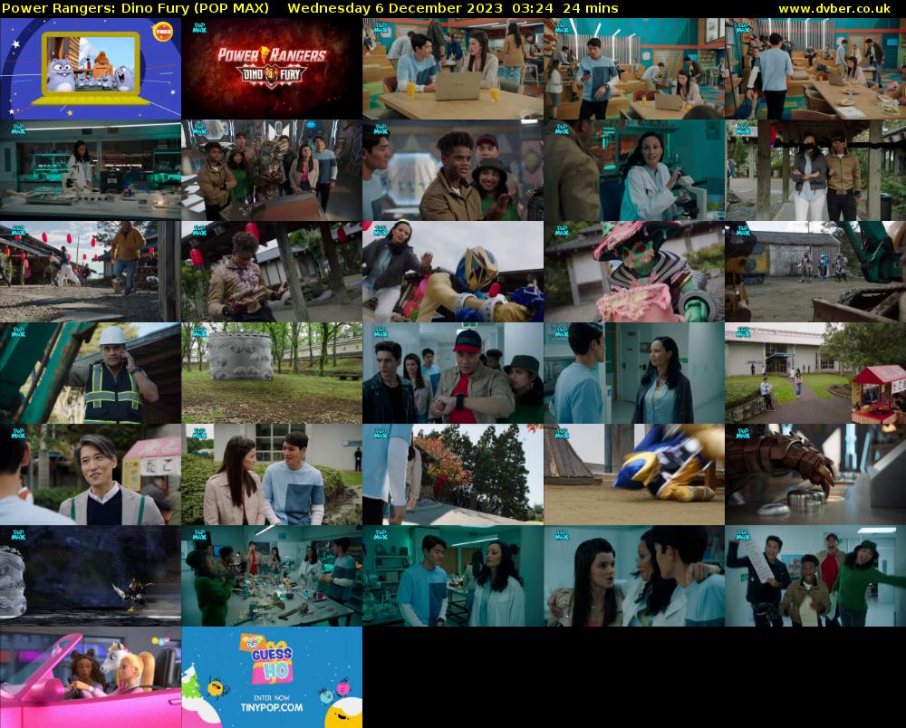 Power Rangers: Dino Fury (POP MAX) Wednesday 6 December 2023 03:24 - 03:48
